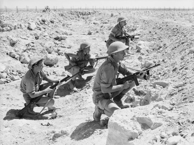 Soldiers of the Australian 9th Division at the siege of Tobruk, Libya, September 1941.