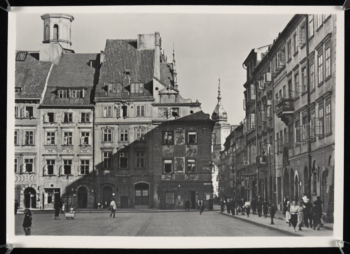 The Old Town Market Square, Warsaw, 1939, before the war.
